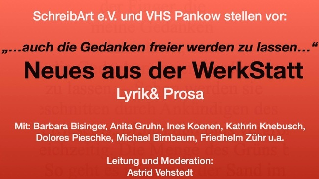 „…auch die Gedanken freier werden zu lassen…“ Neues aus der WerkStatt