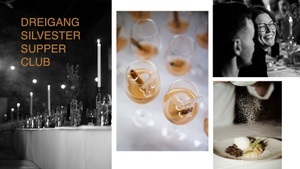 SILVESTER DINNER SUPPER CLUB - Eine Tafel, 40 Leute, vier Gänge ...