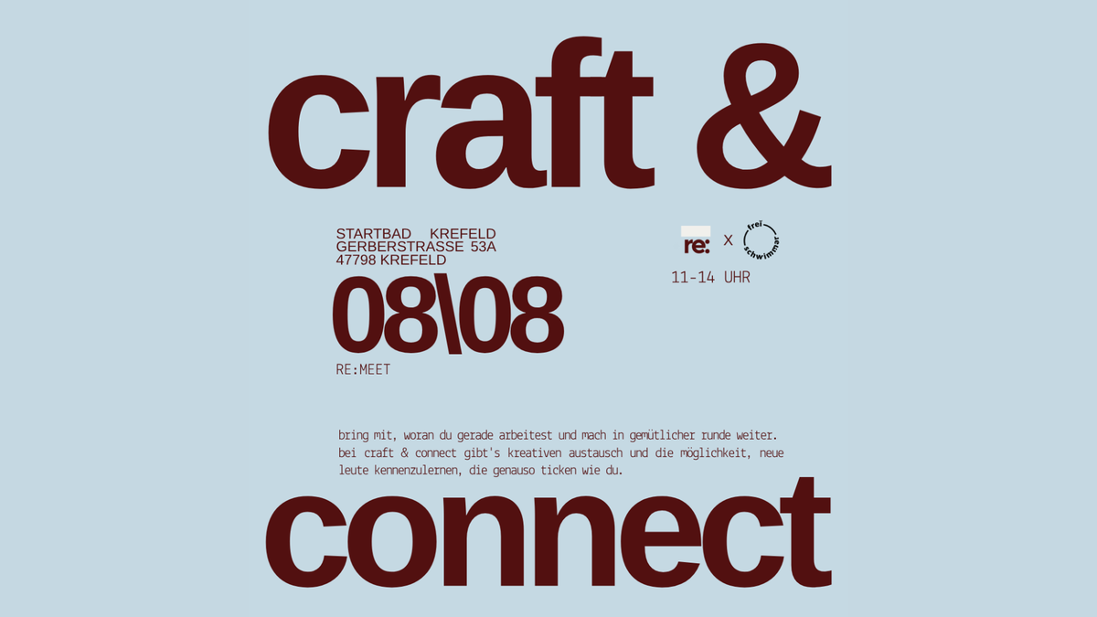 Titelbild der Veranstaltung re:meet | Craft & Connect