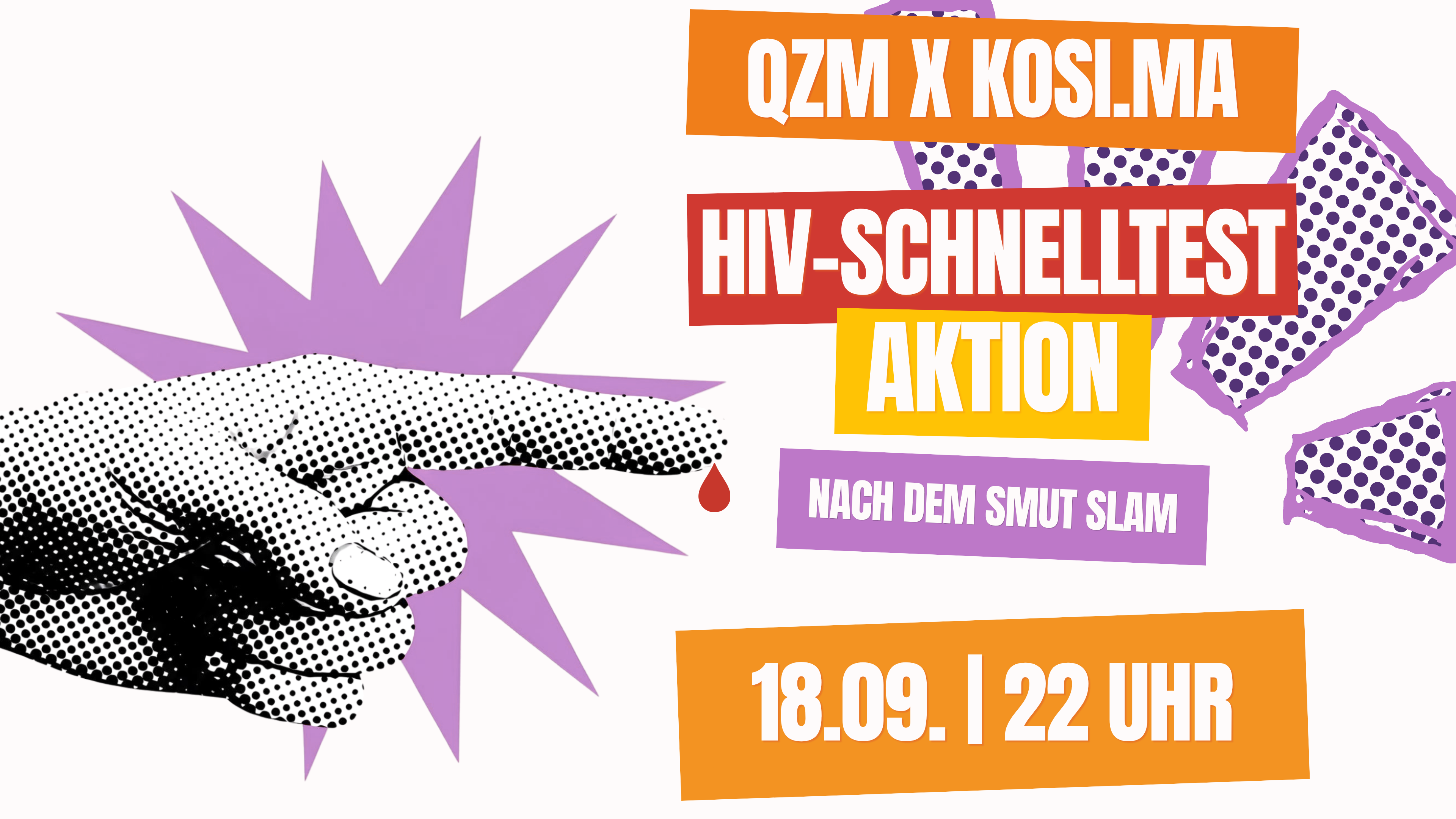 HIV-Schnelltest Aktion nach dem Smut Slam