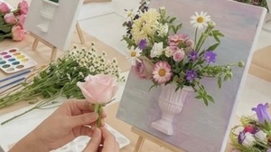 3D Flower Canvas