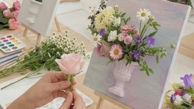 3D Flower Canvas
