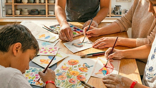 Kreativkurs für Kinder & Eltern in Köln – Aquarell malen (ab 4 Jahre)