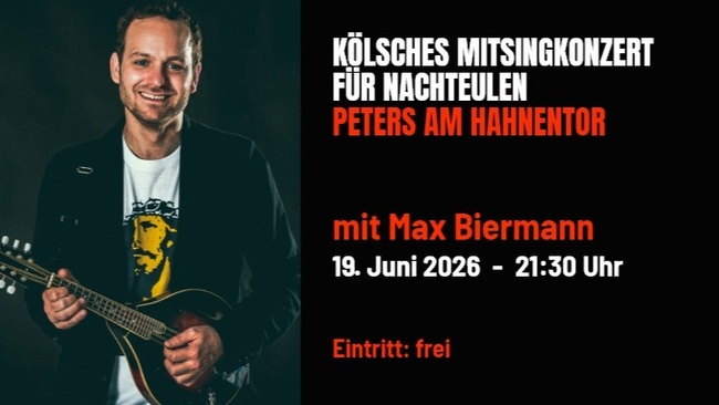MitSingKunzät vür Naaksüüle, kostenloses Mitsingkonzert mit Max Biermann