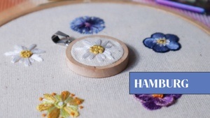 Embroider Tiny Flowers & Turn One into a Pendant in Hamburg