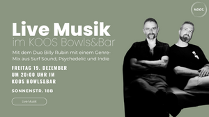LIVE MUSIK mit Billy Rubin im KOOS