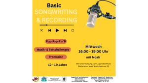 Songwriting- & Recording-Workshop für 12-19 Jährige