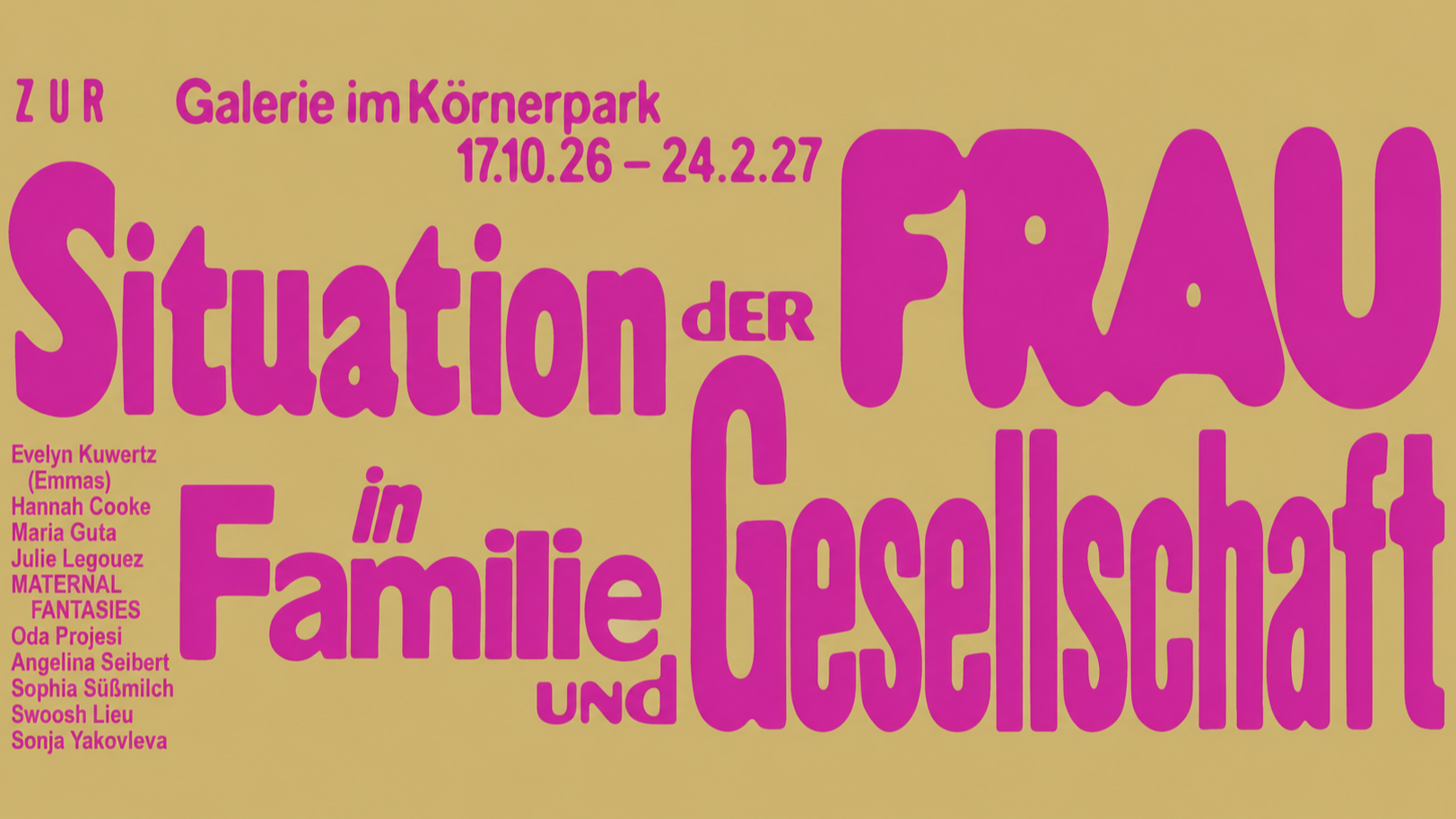 Vernissage: Zur Situation der Frau in Familie und Gesellschaft