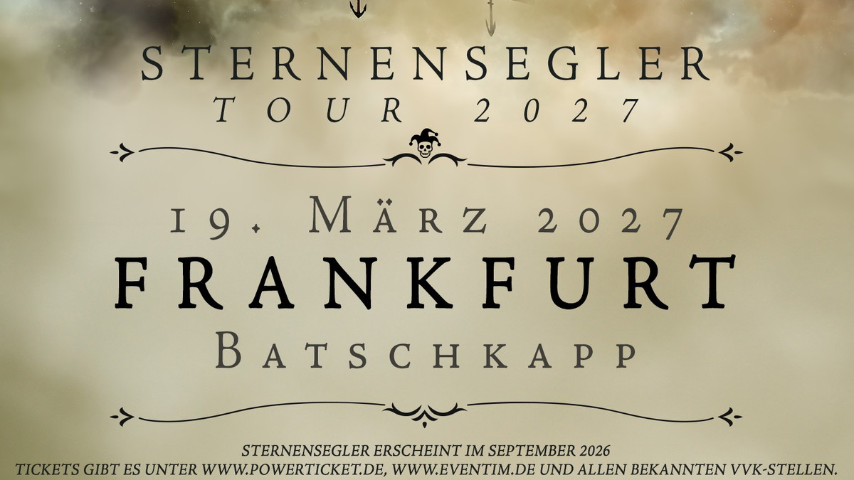 Schandmaul - Sternensegler Tour 2027 - Batschkapp Frankfurt