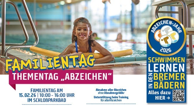 Familientag im Schloßparkbad - Thema "Abzeichen"