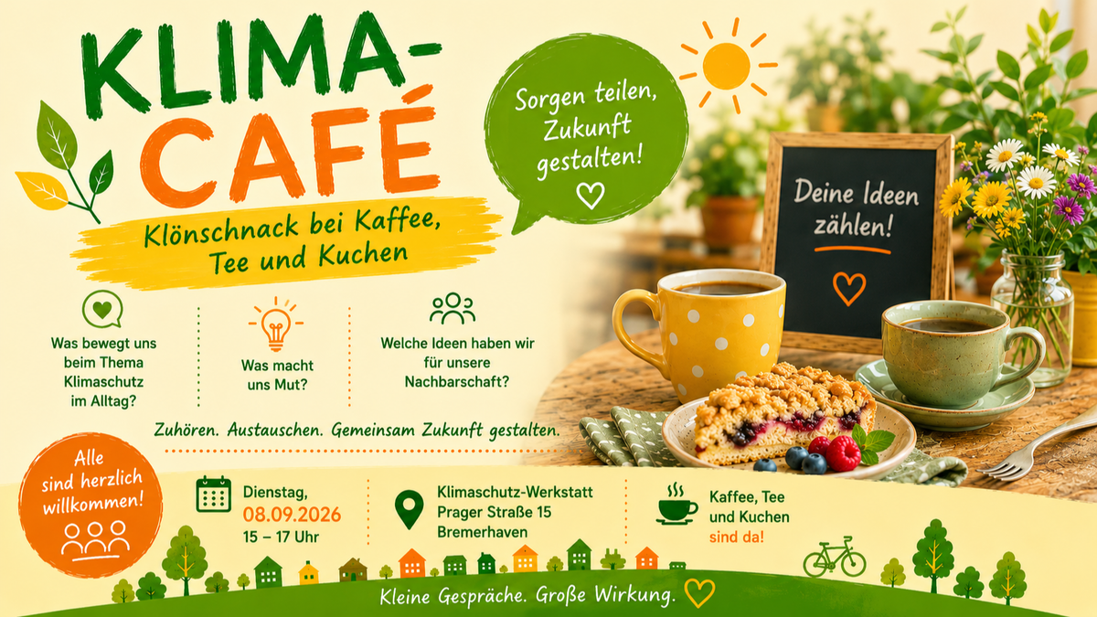Titelbild der Veranstaltung Klima-Café Klönschnack