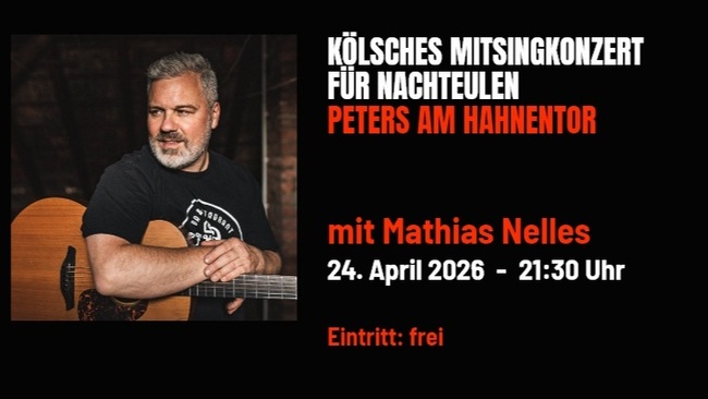 MitSingKunzät vür Naaksüüle, kostenloses Mitsingkonzert mit Mathias Nelles