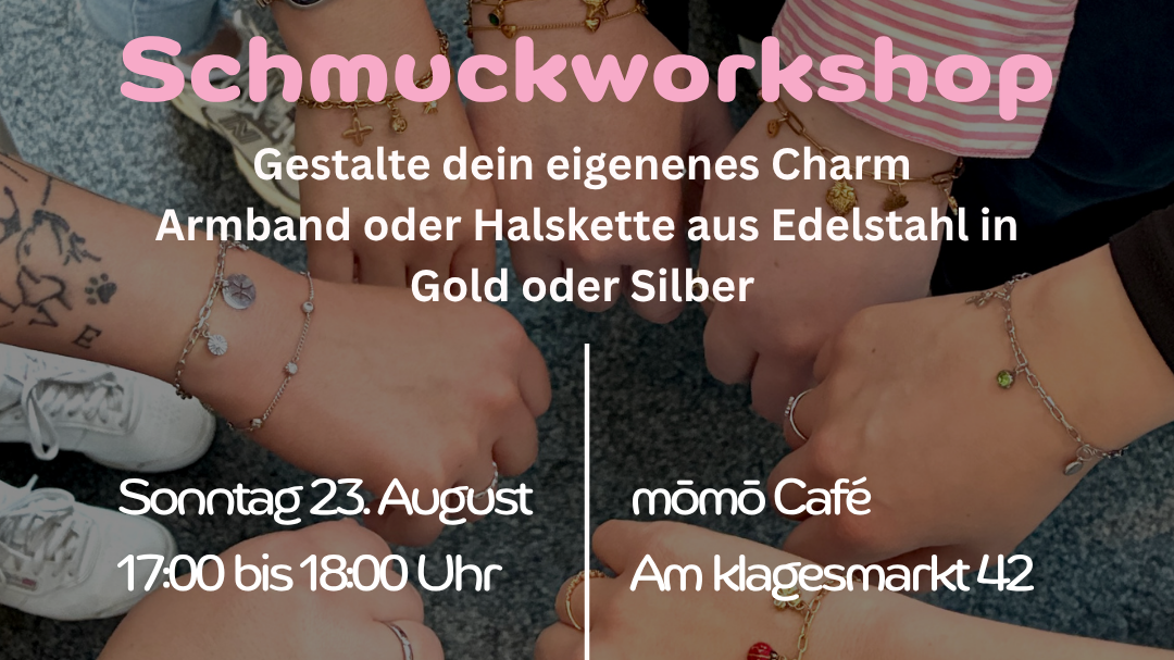 Charm Schmuck Workshop im mōmō Café Hannover 23. August