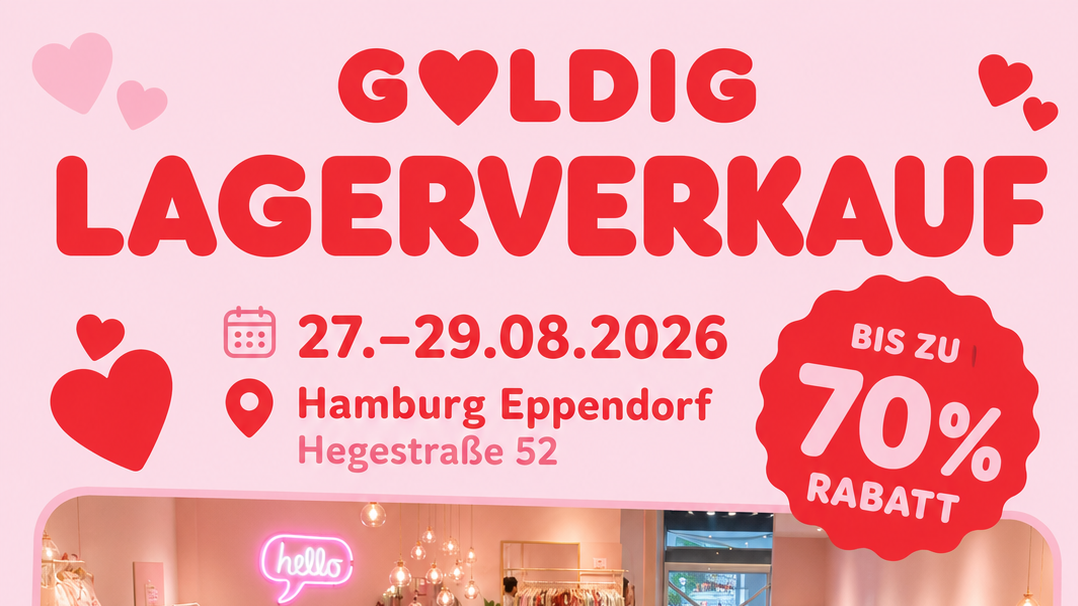 Titelbild der Veranstaltung Goldigshop Lagerverkauf 🥰