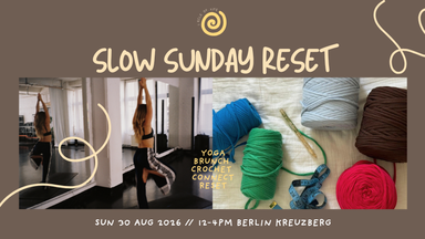 slow sunday reset | yoga x crochet workshop
