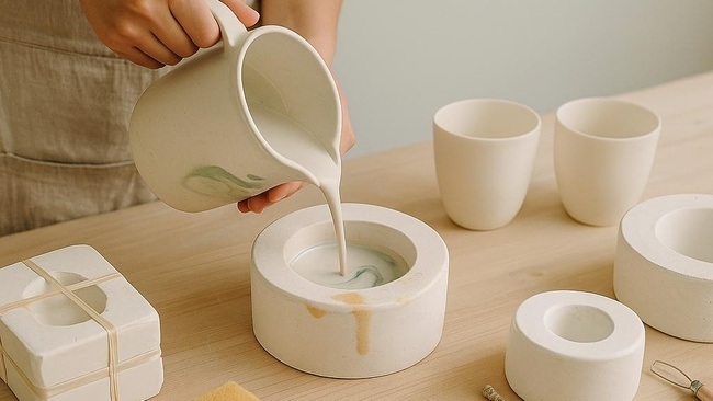 Töpfern mit Porzellan : Schlickerguss Workshop