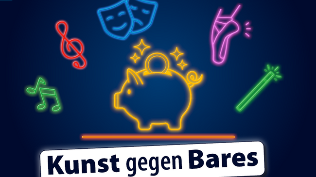 Kunst gegen Bares - 10 KünstlerInnen – 10 Minuten – dein Applaus entscheidet!