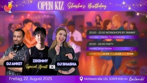 OPEN KIZ - Shashas Birthday - Kizomba Party & Workshop