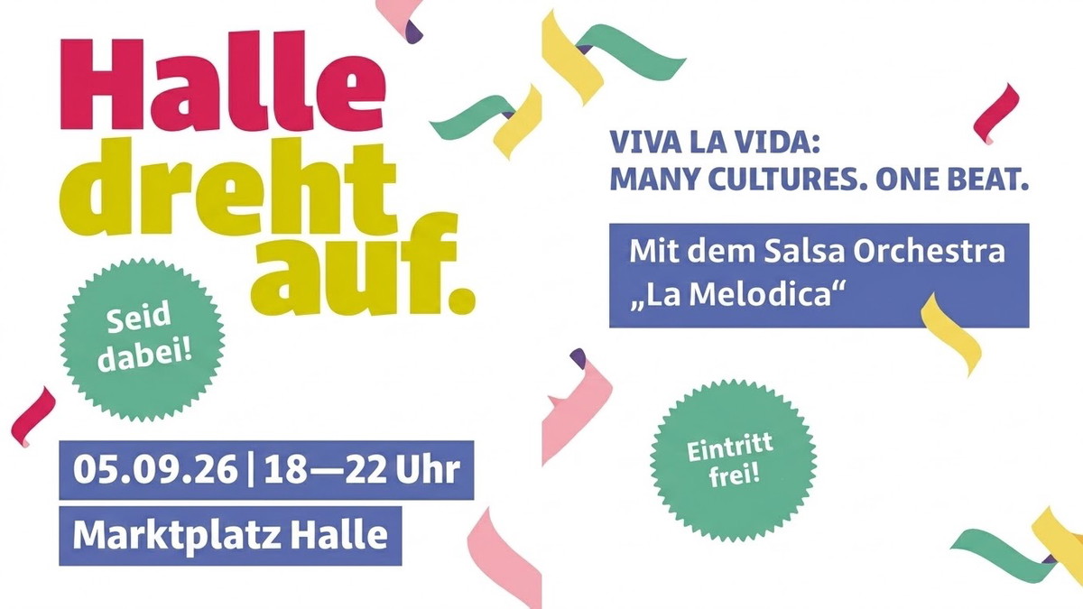 Titelbild der Veranstaltung Halle dreht auf.