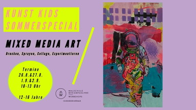 MIXED MEDIA KUNSTKURS KIDS Sommerferien Malkurs