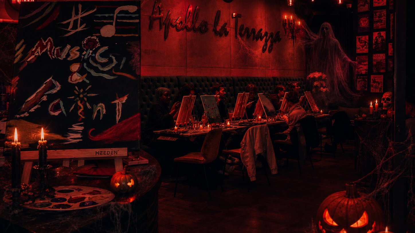 Music & Paint.exp • Dark Techno Edition • Sa 24.10.26 • 18-21 Uhr • Apollo Terrazza Aachen