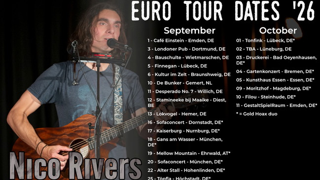 Nico Rivers (USA) Europe Tour 2026