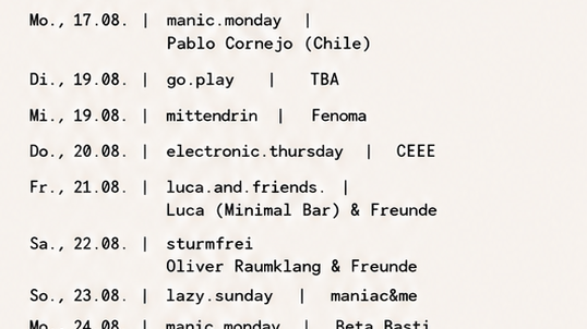 manic.monday mit Pablo Cornejo (Chile)