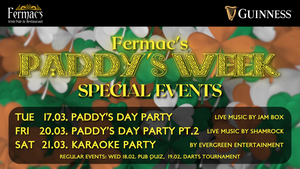 Paddy's Day Weekend - St. Patrick's Day Party pt.1 mit JAM-BOX Duo Live on Stage