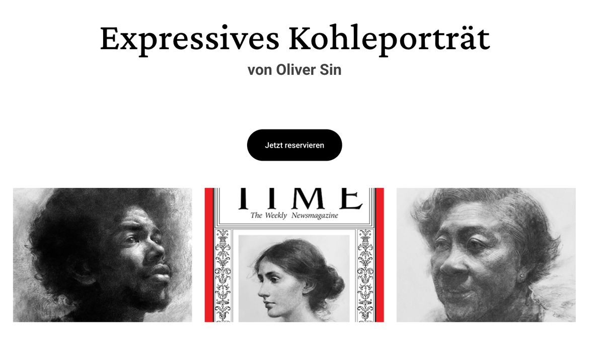 Expressives Kohleporträt w/ Oliver Sin