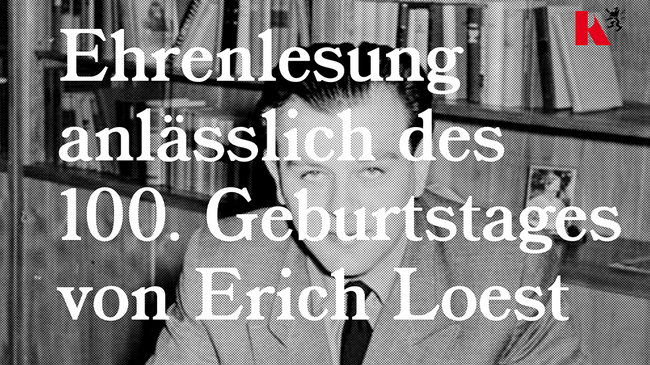 Ehrenlesung anlässlich des 100. Geburtstages von Erich Loest