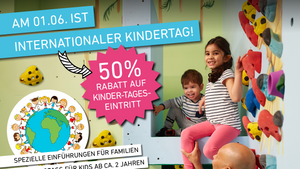 Bouldern probieren mit 50% Rabatt für Kids am 1.6.