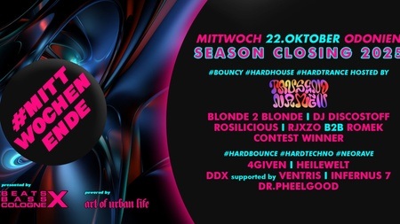 Beats x Bass x Cologne CLOSING 2025 w/ TAUSENDNAMEN KOLLEKTIV #MittWochenende