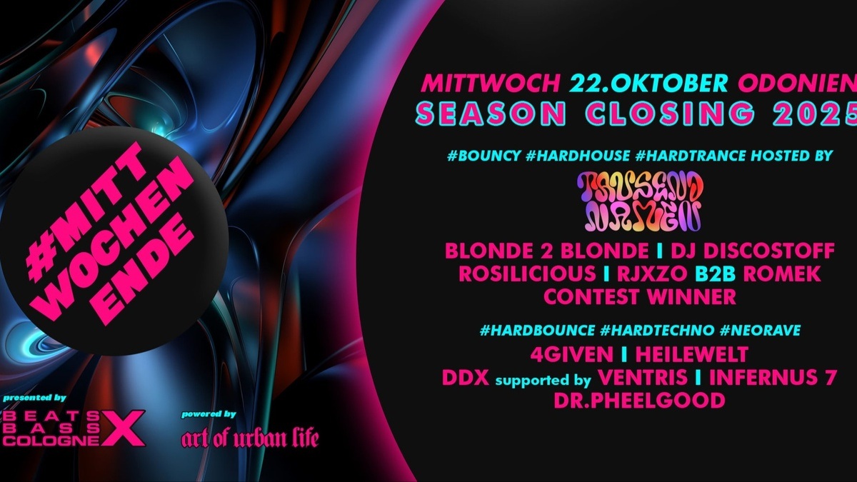 Beats x Bass x Cologne CLOSING 2025 w/ TAUSENDNAMEN KOLLEKTIV #MittWochenende