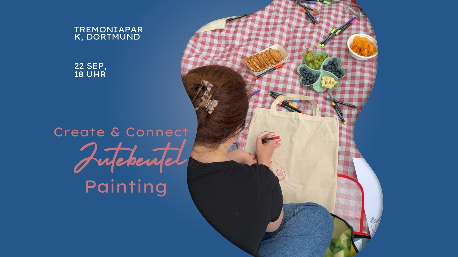 Create & Connect: Jutebeutel Painting