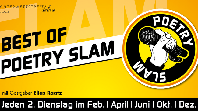 Poetry Slam Tübingen: Texte, die die Welt erobern - Dichterwettstreit deluxe mit Elias Raatz & Gästen