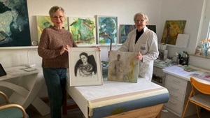 Malkurs für Kinder in der Ateliergemeinschaft der Stäwog Kulturwohnung