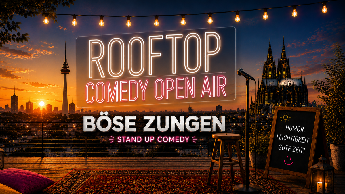 Titelbild der Veranstaltung Rooftop Comedy @SONNENSCHEIN ETAGE