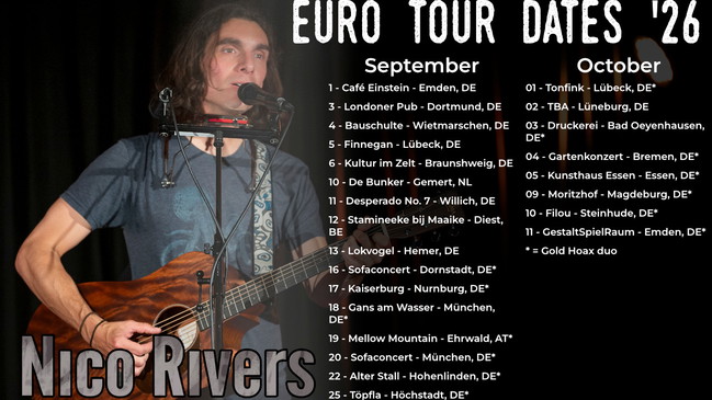 Nico Rivers (USA) Europe Tour 2026