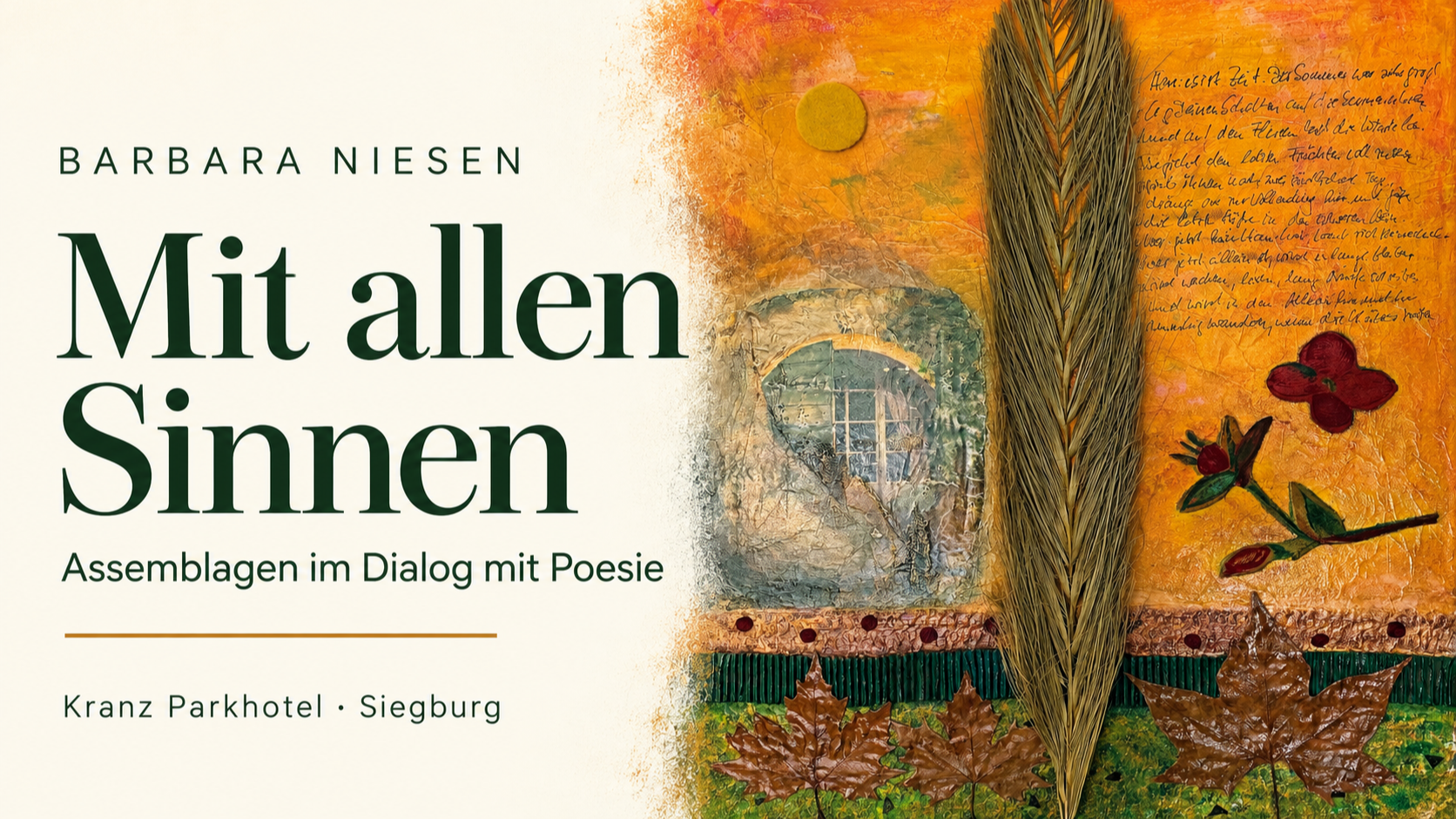 Mit allen Sinnen – Assemblagen von Barbara Niesen zu Jandl-, Morgenstern- und Rilke-Gedichten