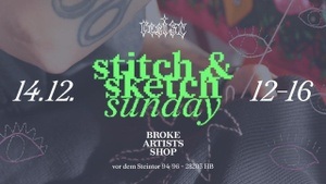 stitch & sketch sunday @Broke Artists Shop