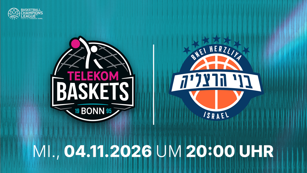 Titelbild der Veranstaltung Telekom Baskets Bonn Bnei Penlink Herzliya
