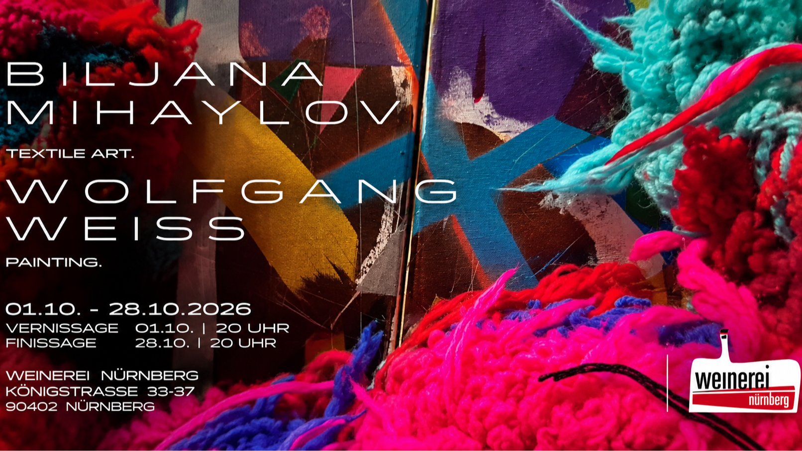 Biljana Mihaylov × Wolfgang Weiss textile art × painting