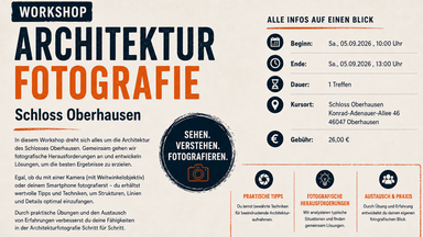 Architekturfotografie-Workshop Schloss Oberhausen