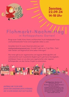 Flohmarkt-Nachmittag in Rotkäppchens Garten