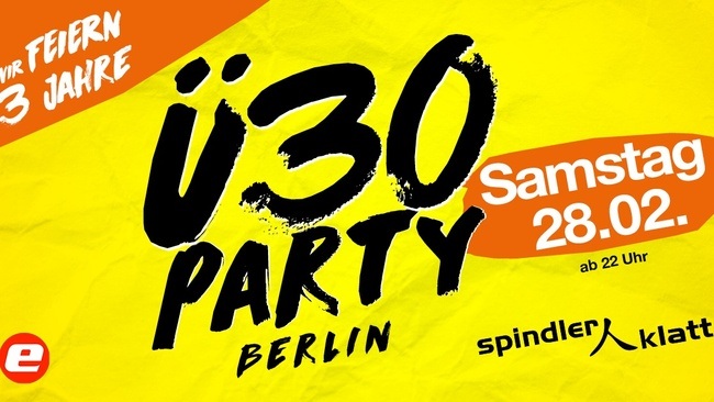 3 Jahre Geburtstag Ü30 Party Berlin