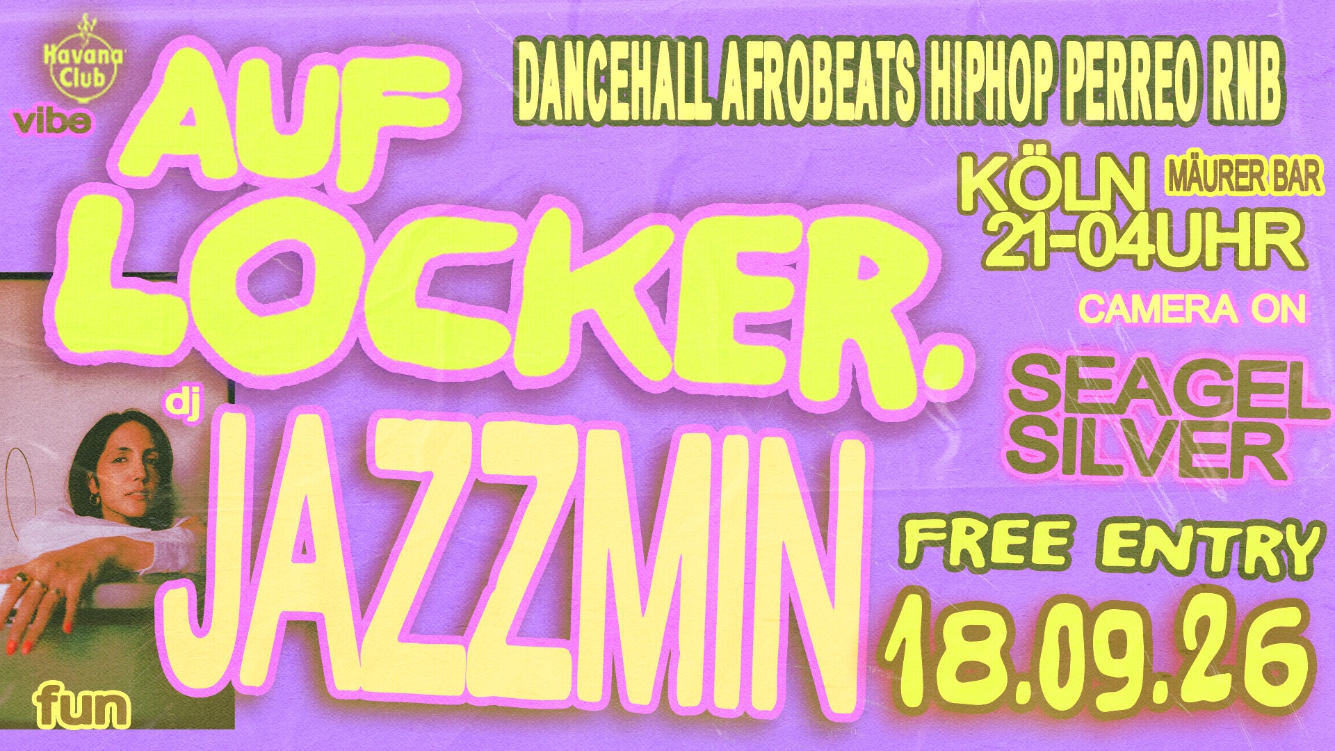 AUF LOCKER. PARTY. Dancehall, Afrobeats, RnB, Perreo,