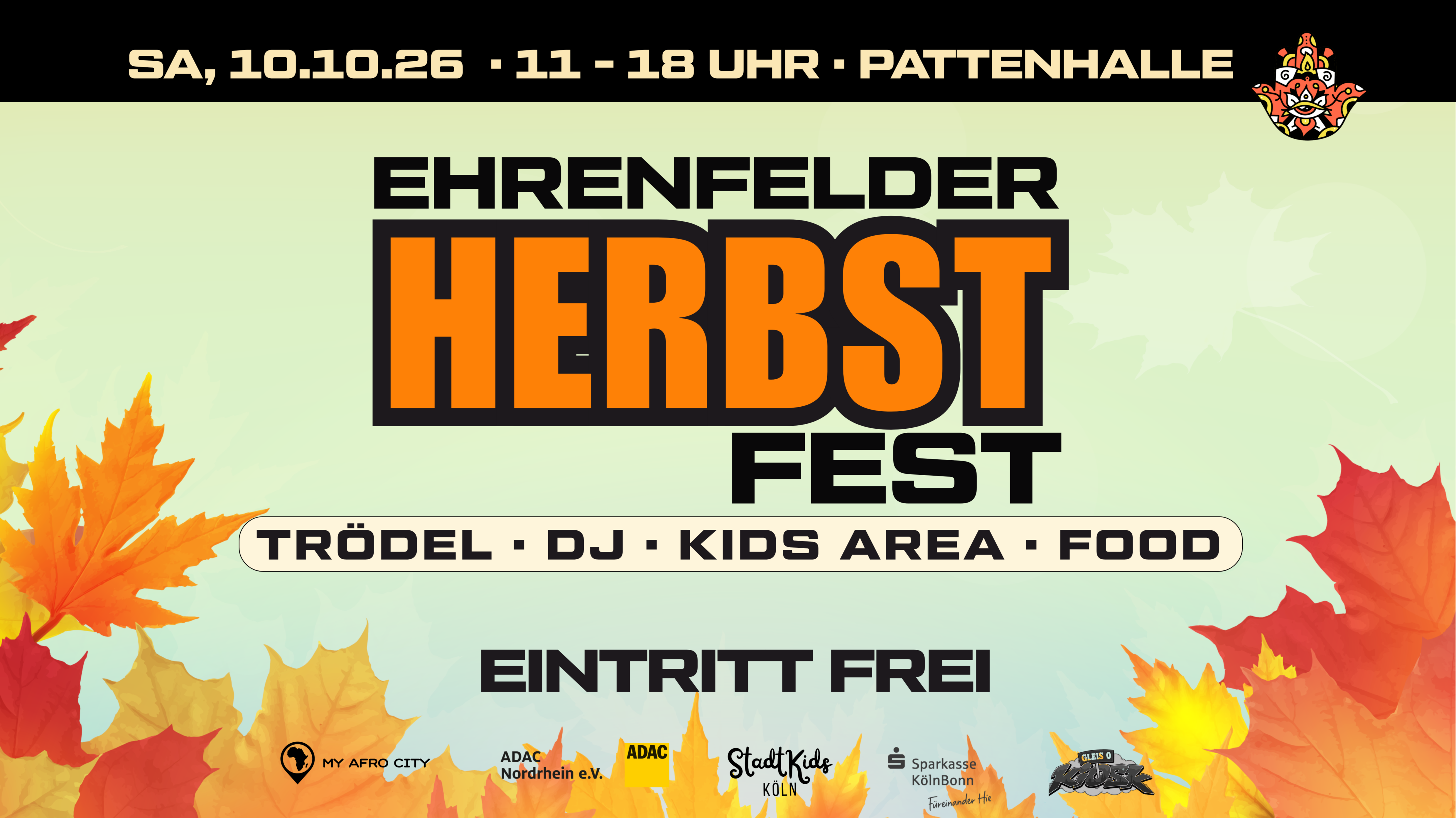 Ehrenfelder Herbstfest // Trödel · DJ · Kids Area  ·  Food