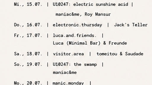 U10247: electric sunshine acid (feat maniac&me and Roy Mansur)