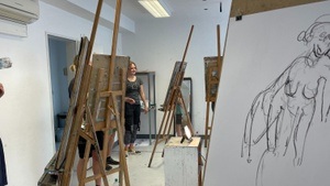 Aktzeichnen mit Modell