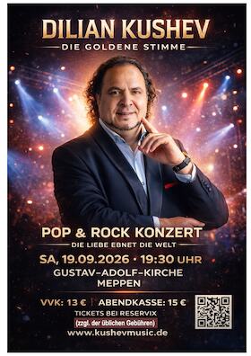 Dilian Kushev – Pop & Rock Konzert „Die Liebe ebnet die Welt“